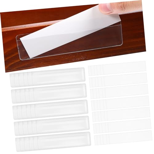 LIGHTAOTAO 50Stücke Etikettenhalter Selbstklebende für Beschriftungen Transparente Kartenhüllen mit Etikettenpapier für Regale zur Organisation von LIGHTAOTAO