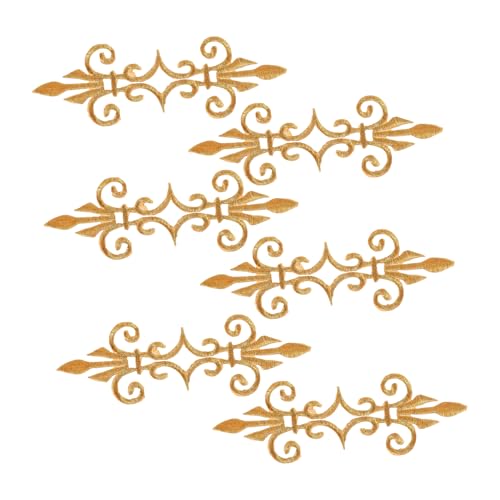 LIGHTAOTAO 6 Stück Geißblatt Stickerei Stoffflicken Zum Aufnähen Und Aufbügeln Kranz Flicken Nähflicken Blumen Flicken Zum Aufnähen Und Aufbügeln Ballkleid Applikation Lange Blätter von LIGHTAOTAO