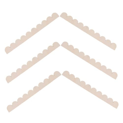LIGHTAOTAO 6 Stück Holztürrahmen unfertigte, überbietende dekorative Holz Türrandform Holzverkleidung für Wände Holzschrankformung DIY-Fensterverkleidung unfertige Regalstreifen hölzern Beige von LIGHTAOTAO