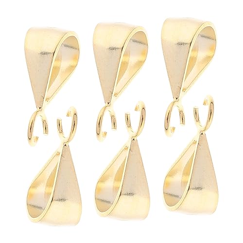 LIGHTAOTAO 6 Stück Teiliges Sterling Silber Anhänger Verschluss Pinch Bail Clips für Schmuckherstellung DIY Halsketten Charms Verbinder Langlebig und Leicht Vielseitig für Schmuck und von LIGHTAOTAO