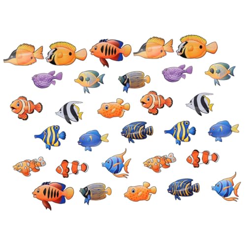 LIGHTAOTAO 60 Stück Teiliges Bunte Tropische Fisch Papier Cutouts für Klassenzimmerdekoration DIY Bastelprojekte Wanddeko Bulletin Board Zubehör für Schule und Party von LIGHTAOTAO