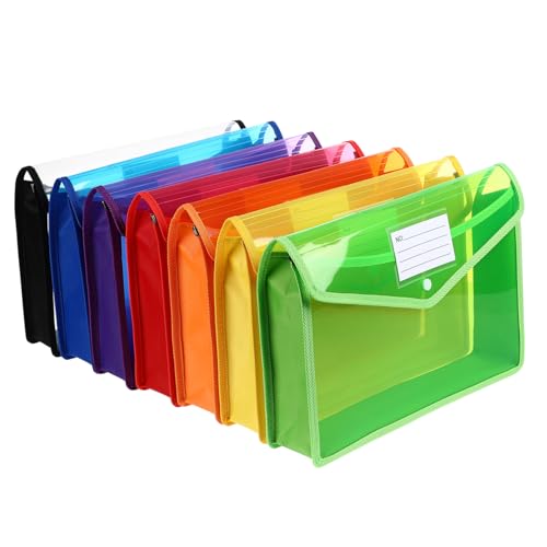 LIGHTAOTAO 7 Stück Teiliges Transparente Kunststoff Dokumententaschen mit Druckknopf Dickes PP Material Stabile Ordnerhüllen für Büro Schule Organisation Farbige Sichtmappen für Einfache LIGHTAOTAO 7 Stück Teiliges Transparente Kunststoff Dokumententaschen mit Druckknopf Dickes PP Material Stabile Ordnerhüllen für Büro Schule Organisation Farbige Sichtmappen für Einfache von LIGHTAOTAO