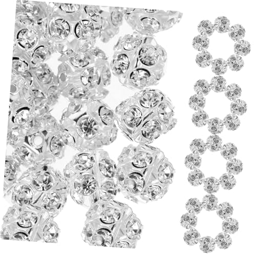 LIGHTAOTAO 90 Stück Strass Perlen Silber Spacer Schmuckperlen für Armbänder Halsketten DIY Handwerk Basteln Zubehör LIGHTAOTAO 90 Stück Strass Perlen Silber Spacer Schmuckperlen für Armbänder Halsketten DIY Handwerk Basteln Zubehör von LIGHTAOTAO