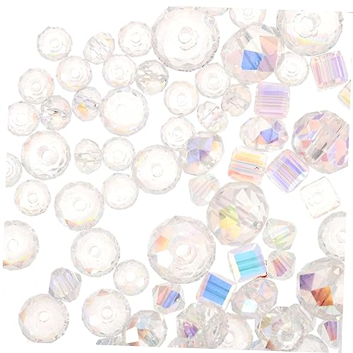 LIGHTAOTAO 90 Stück Teiliges Facettiertes Glasperlen mit Ab Verschiedene Langlebige Spacer Beads für DIY Schmuckherstellung Armband und Halsketten Basteln Glatte Oberfläche von LIGHTAOTAO