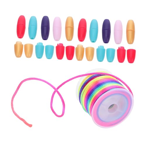 LIGHTAOTAO Abnehmbarer Sicherheitsverschluss mit Kunststoffperlen Verbindern und Farbiger Nylonkordel für Lanyards Armbänder Halsketten DIY Schmuckherstellung Langlebig und Komfortabel von LIGHTAOTAO