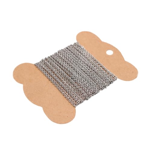 LIGHTAOTAO Edelstahl Schmuckkette DIY Basteln Kette Silberfarben Langlebig Glänzend Flach Kreuzkette für Schmuckherstellung Halsketten Armbänder LIGHTAOTAO Edelstahl Schmuckkette DIY Basteln Kette Silberfarben Langlebig Glänzend Flach Kreuzkette für Schmuckherstellung Halsketten Armbänder von LIGHTAOTAO