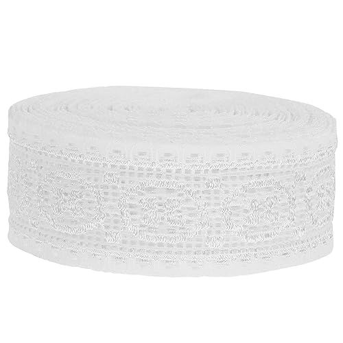 LIGHTAOTAO Elastische Spitzenborte Weiß zum Zuschneiden Dekorativer Spitzenstoff für DIY Kleidung und Vorhänge Vielseitiger Besatz für Unterwäsche und Partydekoration von LIGHTAOTAO