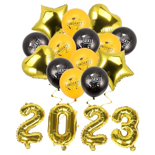 LIGHTAOTAO Graduationsballons mit Goldenen Glückwunsch Luftballons Abschluss Dekoration für Klassenraum Abschlussfeier Party Deko für Drinnen und Draußen LIGHTAOTAO Graduationsballons mit Goldenen Glückwunsch Luftballons Abschluss Dekoration für Klassenraum Abschlussfeier Party Deko für Drinnen und Draußen von LIGHTAOTAO