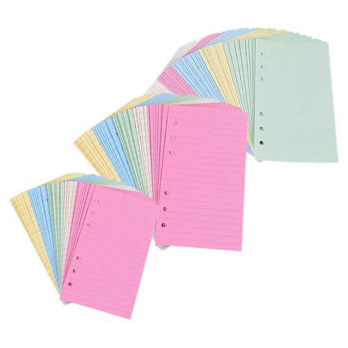 LIGHTAOTAO Nachfüllpapier Farbig Linierte Blanko Langlebige Notizbuch Einlagen für Nachfüllbare Ringbuch Notizbücher für Tagebuch Skizzen und Berichte von LIGHTAOTAO