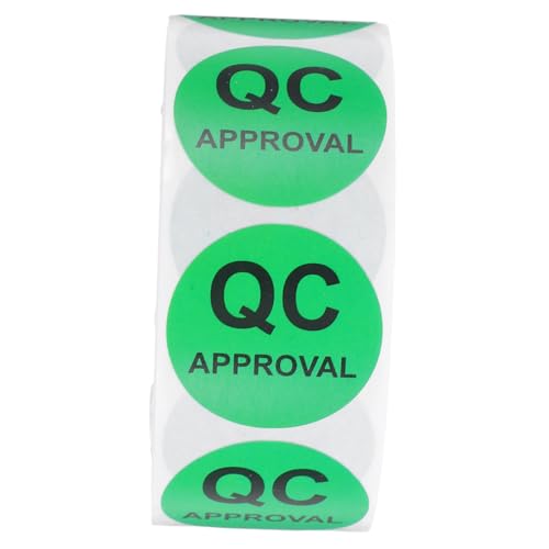 LIGHTAOTAO Runde Qc Aufkleber mit Schwarzem Text Selbstklebende Qualitätskontroll Etiketten für Lager Produktion Inventar und Versand Klare Sichtbarkeit Vielseitig Einsetzbar bei Prüfung und von LIGHTAOTAO