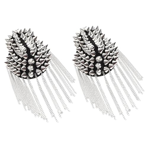 LIGHTAOTAO Silberne Quasten Epaulette Schulterklappen Abzeichen mit Kette Schulterdekoration für und Kostümpartys und Attraktiv LIGHTAOTAO Silberne Quasten Epaulette Schulterklappen Abzeichen mit Kette Schulterdekoration für und Kostümpartys und Attraktiv von LIGHTAOTAO