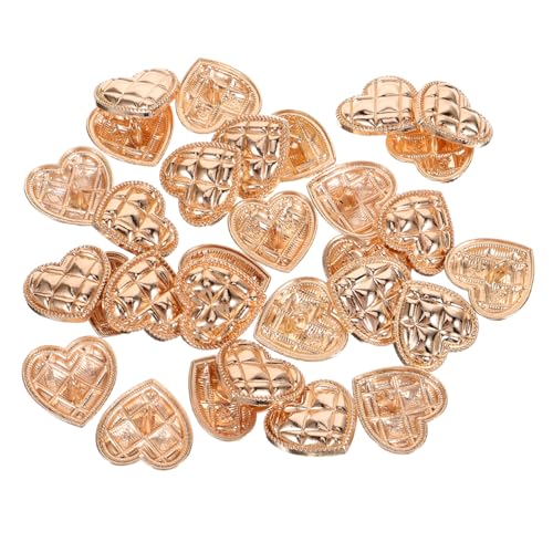 LIGHTAOTAO Teiliges Goldene Metallknöpfe Herzform Knöpfe aus Legierung für Hemden Pullover Mäntel und Overcoats Langlebig und Vielseitig für DIY Bekleidung und Accessoires von LIGHTAOTAO