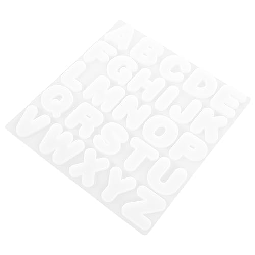 LIGHTAOTAO Teiliges Silikonbuchstaben Transparente Weiße Epoxidharz Gießform für DIY Schmuck Anhänger Schlüsselanhänger Langlebige Praktische Buchstabenform für Kreative Handwerksprojekte von LIGHTAOTAO