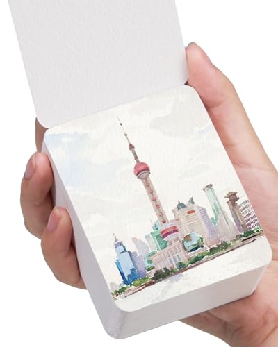 LIGHTWISH Mini-Aquarell-Skizzenbuch, 60 Blatt, 6,6 x 8,4 cm, kaltgepresst, 300 g/m², Mini-Reise-Aquarellbuch, quadratisches Malbuch, reißbares Kunstpapier, Skizzenbuch LIGHTWISH Mini-Aquarell-Skizzenbuch, 60 Blatt, 6,6 x 8,4 cm, kaltgepresst, 300 g/m², Mini-Reise-Aquarellbuch, quadratisches Malbuch, reißbares Kunstpapier, Skizzenbuch von LIGHTWISH