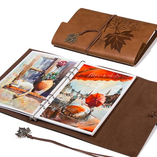 Lightwish Aquarellpapier, 100% Baumwolle, Watercolor Sketchbook-300 g/m²/63,5 kg, Heißpress-Aquarellpapier für Künstler, Erwachsene, Studenten, 20 Blatt, 9,25 * 6,3 Zoll(Vintage Hellbraun) von LIGHTWISH