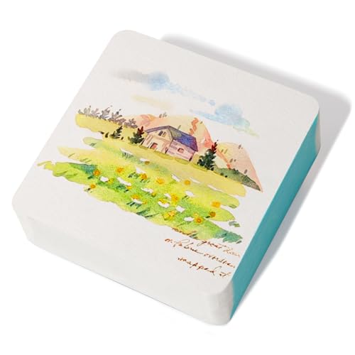 Lightwish Mini-Notizbuch, quadratisch, 8,9 x 8,9 cm, kaltgepresst, 300 g/m², tragbar, reißbar, quadratisch, Mal-Notizbuch, Aquarell-Kunstpapier, Skizzenbuch, 60 Blatt Lightwish Mini-Notizbuch, quadratisch, 8,9 x 8,9 cm, kaltgepresst, 300 g/m², tragbar, reißbar, quadratisch, Mal-Notizbuch, Aquarell-Kunstpapier, Skizzenbuch, 60 Blatt von LIGHTWISH