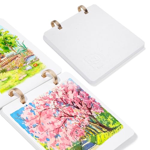 Lightwish Quadratisches Aquarell-Tagebuch, Kaltpressung, 140 lb/300 g/m², säurefrei, Aquarellpapier-Skizzenbuch aus 100% Baumwolle, 20 Blatt, 7,48 x 7,48 Zoll, ideal für Künstler und Studenten Lightwish Quadratisches Aquarell-Tagebuch, Kaltpressung, 140 lb/300 g/m², säurefrei, Aquarellpapier-Skizzenbuch aus 100% Baumwolle, 20 Blatt, 7,48 x 7,48 Zoll, ideal für Künstler und Studenten von LIGHTWISH