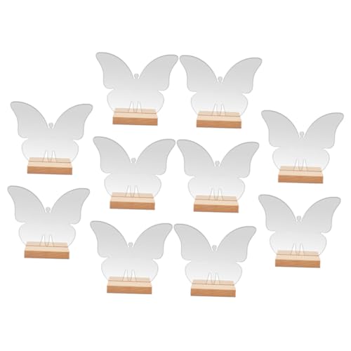 LIGIGWASH 10 Sätze Schmetterling Sitzkarten Transparent Reserviert Tischschild Hochzeit Party Bankett Elegant Tischdekoration mit Holzsockel LIGIGWASH 10 Sätze Schmetterling Sitzkarten Transparent Reserviert Tischschild Hochzeit Party Bankett Elegant Tischdekoration mit Holzsockel von LIGIGWASH
