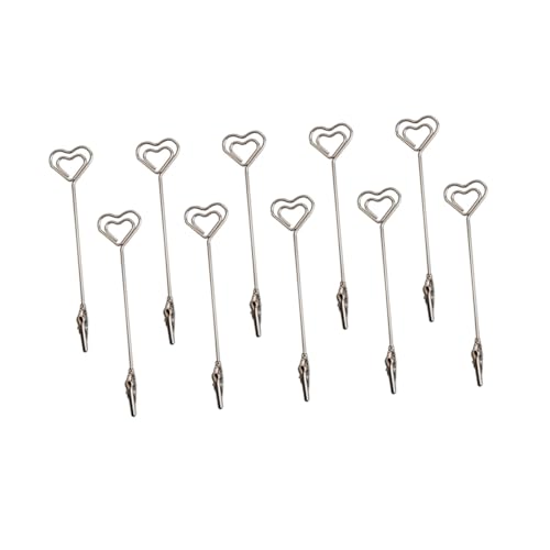 LIGIGWASH 10 Stück Metall Herz Memo Clips mit Stabilem Clip Tischkartenhalter für Fotos Notizen Menükarten Wiederverwendbar Silberfarbene Dekoration für Hochzeit Party Büro und Restaurant LIGIGWASH 10 Stück Metall Herz Memo Clips mit Stabilem Clip Tischkartenhalter für Fotos Notizen Menükarten Wiederverwendbar Silberfarbene Dekoration für Hochzeit Party Büro und Restaurant von LIGIGWASH