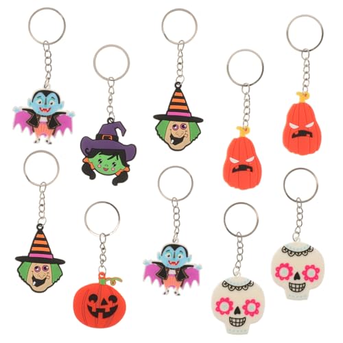 LIGIGWASH 10 Stück Teiliges Halloween Schlüsselanhänger aus Strapazierfähigem PVC Niedliche Cartoon Designs Tragbare Festival Deko und Accessoires als und Handyzubehör LIGIGWASH 10 Stück Teiliges Halloween Schlüsselanhänger aus Strapazierfähigem PVC Niedliche Cartoon Designs Tragbare Festival Deko und Accessoires als und Handyzubehör von LIGIGWASH