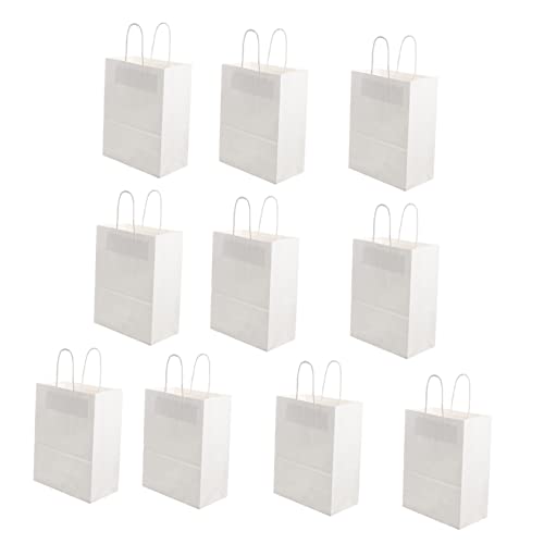 LIGIGWASH 10 Stück Teiliges Weiße Kraftpapier Tragetaschen Langlebige Food Packaging Handbags für Takeaway Brot Snacks Getränke Geschenkverpackung Umweltfreundliche Papiertüten LIGIGWASH 10 Stück Teiliges Weiße Kraftpapier Tragetaschen Langlebige Food Packaging Handbags für Takeaway Brot Snacks Getränke Geschenkverpackung Umweltfreundliche Papiertüten von LIGIGWASH