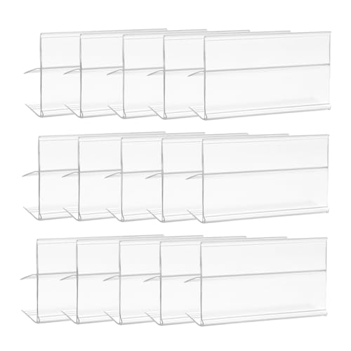 LIGIGWASH 100 Stück PVC Etikettenhalter für Transparent Preislabel Clips für Supermärkte und Einzelhandelsgeschäfte Effiziente Preisverwaltung und Klare Preisansicht von LIGIGWASH