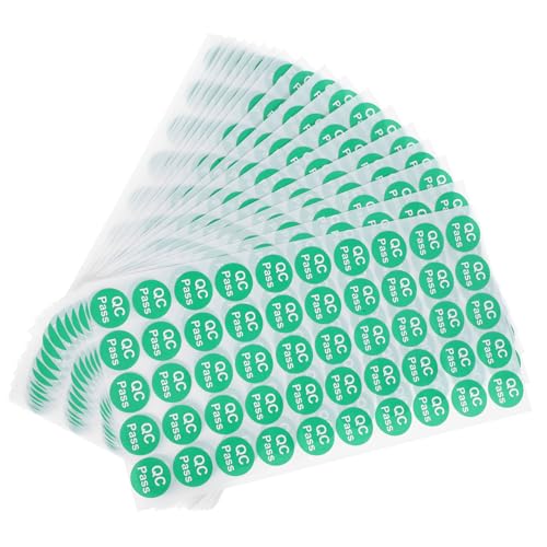 LIGIGWASH 1000 Stück Qc Passed Aufkleber Rund Qualitätsprüfungs Etiketten Selbstklebend Langlebig Flexibel für Lager und Produktkontrolle von LIGIGWASH