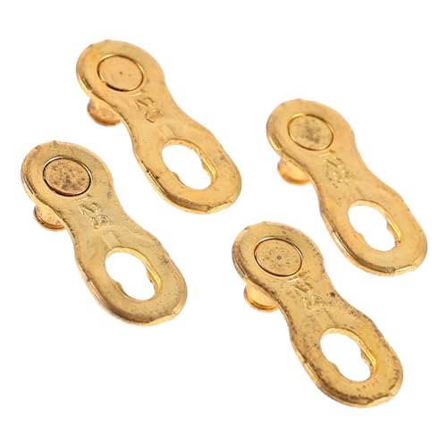 LIGIGWASH 2 Paare Fahrrad Kettenverbinder Schnellverschluss Mountainbike Kettenglieder Gold Robust Langlebig Für Mtb und Rennrad Einfach zu Montieren Entfernen von LIGIGWASH