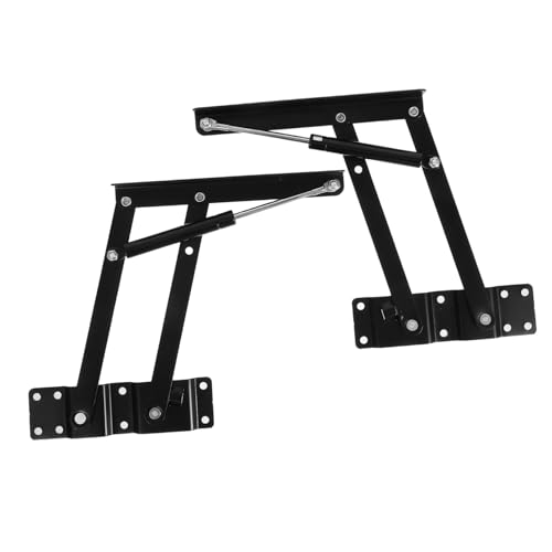 LIGIGWASH 2 Stück Klappbarer Heber Scharniere Couchtisch Hebescharnier Klapptisch-hardware Stützrahmen Zum Heben Des Schranks Schranktür-lift-scharnier Möbelaufzug Kaltgewalzter Stahl Black von LIGIGWASH
