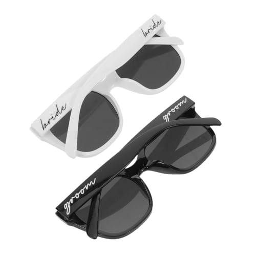 LIGIGWASH 2 Stück Teiliges Brautpaar-sonnenbrillen aus Kristallglas Stilvolle Hochzeits Junggesellenabschied Accessoires Vielseitige Party-fotorequisiten für Damen und Herren Stilvolle von LIGIGWASH