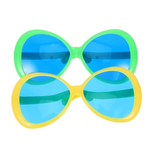 LIGIGWASH 2 Stücke Riesige Sonnenbrillen im Hawaii Stil Lustige Party Requisiten für Strand und Poolveranstaltungen Bunte Sonnenbrillen für Kreative und Reisen von LIGIGWASH