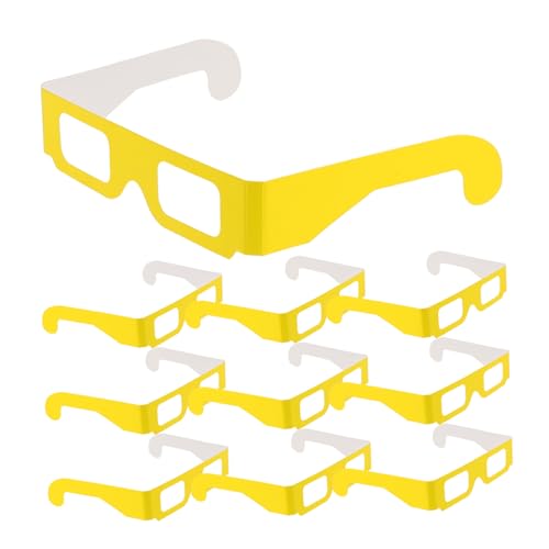 LIGIGWASH 20 Paare Diffraction Brille Gelb für Lebendige Lichter Partys und Konzerte Prismatische Effekte für Unvergessliches für Feiern und Besondere Anlässe von LIGIGWASH