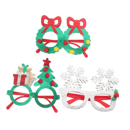 LIGIGWASH 3 Stück Teiliges Weihnachts-party-brillenset mit Schneeflocken Weihnachtsbaumrahmen Leichtes Tragbares Eyewear-accessoire für Festliche Gruppenfotos und Silvesterpartys LIGIGWASH 3 Stück Teiliges Weihnachts-party-brillenset mit Schneeflocken Weihnachtsbaumrahmen Leichtes Tragbares Eyewear-accessoire für Festliche Gruppenfotos und Silvesterpartys von LIGIGWASH
