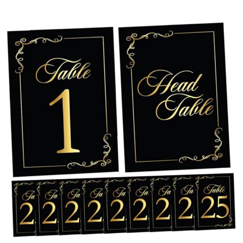 LIGIGWASH 30 Stück Teiliges Papier-tischnummern Schwarz-gold Doppelseitig Widerstandsfähige Platzkarten für Hochzeit Restaurant Geburtstag Wiederverwendbar Elegant Gestaltete Sitzkarten LIGIGWASH 30 Stück Teiliges Papier-tischnummern Schwarz-gold Doppelseitig Widerstandsfähige Platzkarten für Hochzeit Restaurant Geburtstag Wiederverwendbar Elegant Gestaltete Sitzkarten von LIGIGWASH