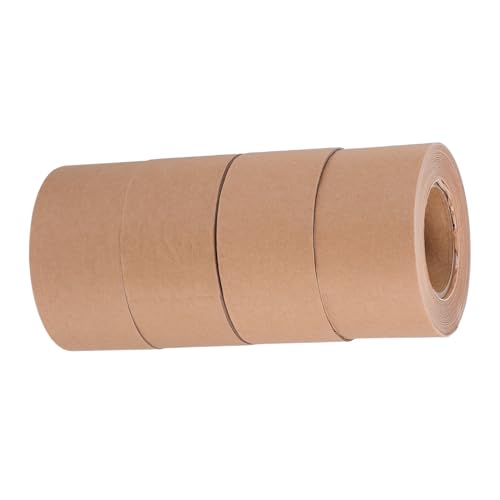 LIGIGWASH 4 Rollen Wasseraktiviertes Klebeband Selbstklebendes Beschreibbares Kraftpapier Verpackungsband Stark Haftend für Kartonversiegelung Umzug Versand Verpackung von LIGIGWASH