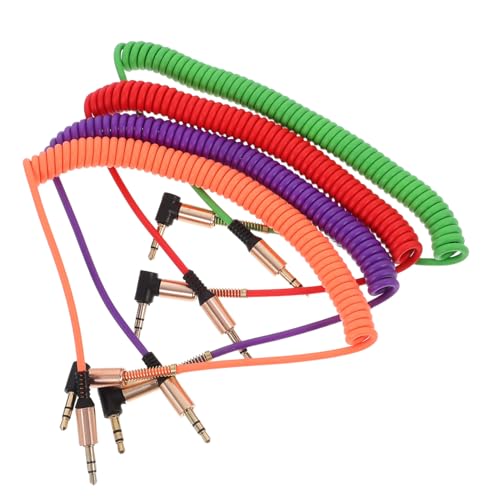LIGIGWASH 4Stücke Teiliges Audiokabel Männlich Männlich Abgewinkelt mit Goldbeschichteten Steckern für Hifi Stereo Audioverbindungen für Auto PC Kopfhörer und Lautsprecher von LIGIGWASH