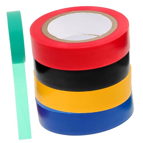 LIGIGWASH 5 Rollen Wasserdichtes Isolierband Farbig PVC Elektriker Klebeband Hohe Klebekraft Hitzebeständig Vielseitig für Kabelisolierung und Innen Anwendungen LIGIGWASH 5 Rollen Wasserdichtes Isolierband Farbig PVC Elektriker Klebeband Hohe Klebekraft Hitzebeständig Vielseitig für Kabelisolierung und Innen Anwendungen von LIGIGWASH