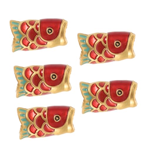 LIGIGWASH 5 Stück Rote Fischperlen mit Großem Loch Spacer Beads aus Legierung für Armband Schmuckherstellung Komfortable Schmuckzwischenperlen für DIY Perlenarmbänder und Ketten LIGIGWASH 5 Stück Rote Fischperlen mit Großem Loch Spacer Beads aus Legierung für Armband Schmuckherstellung Komfortable Schmuckzwischenperlen für DIY Perlenarmbänder und Ketten von LIGIGWASH