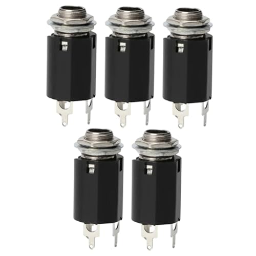 LIGIGWASH 5 Stück Teiliges Gitarren Klinkenbuchse aus Robustem Metall Langlebiger Elektrischer Gitarren Eq Steckverbinder Einsetzbare Instrumentenbuchse zum Löten und Austausch LIGIGWASH 5 Stück Teiliges Gitarren Klinkenbuchse aus Robustem Metall Langlebiger Elektrischer Gitarren Eq Steckverbinder Einsetzbare Instrumentenbuchse zum Löten und Austausch von LIGIGWASH