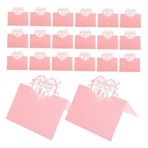 LIGIGWASH 50 Stück Hochzeits-tischkarten Love Bird Design mit Herzmotiv Leichte Beschreibbare Platzkarten für Verlobungsfeiern Empfang Romantische Anlässe und Elegante Tischdekoration von LIGIGWASH