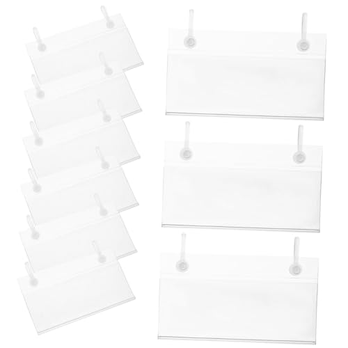 LIGIGWASH 50 Stück Transparente Preisschildhalter Vielseitige Etikettenhalter für Supermärkte Geschäfte Restaurants für und Außenschilder Material von LIGIGWASH