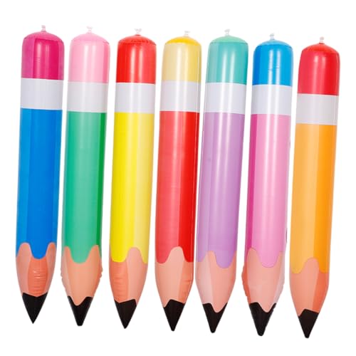 LIGIGWASH 7 Stück Aufblasbare Bleistift Dekorationen PVC Bleistiftballons für Schulanfang Klassenzimmer Geburtstagsfeiern Langlebig und Auffällig Bunten Farben Gelb Orange Blau Grün Rot LIGIGWASH 7 Stück Aufblasbare Bleistift Dekorationen PVC Bleistiftballons für Schulanfang Klassenzimmer Geburtstagsfeiern Langlebig und Auffällig Bunten Farben Gelb Orange Blau Grün Rot von LIGIGWASH
