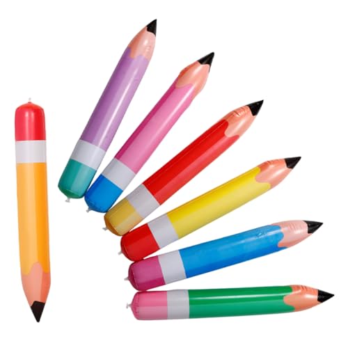 LIGIGWASH 7 Stück Teiliges Aufblasbare Bleistifte PVC Schulanfang Dekoration Jumbo Bleistift für Klassenzimmer Farben Orange Gelb Blau Grün Rot LIGIGWASH 7 Stück Teiliges Aufblasbare Bleistifte PVC Schulanfang Dekoration Jumbo Bleistift für Klassenzimmer Farben Orange Gelb Blau Grün Rot von LIGIGWASH