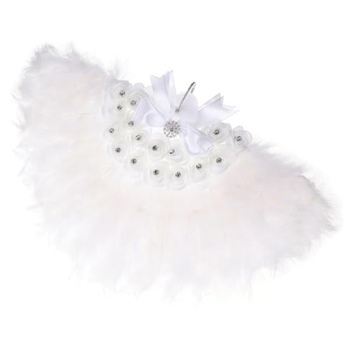 LIGIGWASH Eleganter Handgefertigter Fächer aus Federn Vintage Faltfächer für Hochzeiten Kreative Dekoration Asiatischer Stil für Braut Accessoire von LIGIGWASH