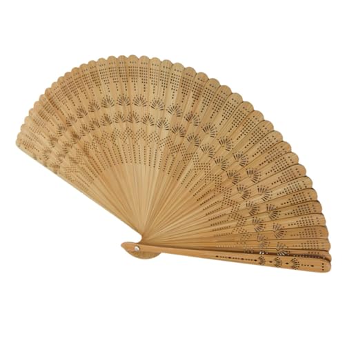 LIGIGWASH Handgefertigter Japanischer Faltfächer aus Vollbambus Retro Stil Praktischer Handfächer für Sommer Tanz und Hochzeiten Langlebig und Dekorativ von LIGIGWASH