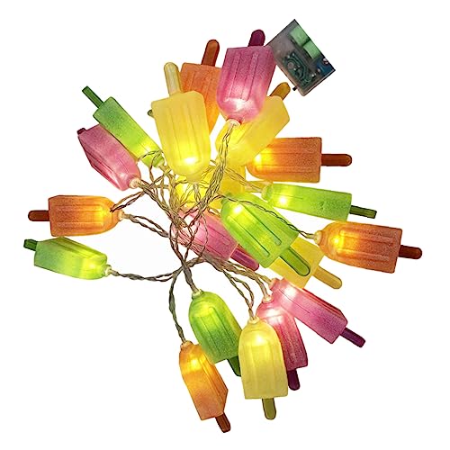 LIGIGWASH LED Eiscreme Lichterkette mit LED für Kinderzimmer Dekoration Batteriebetriebene Farbenfrohe Beleuchtung für Fröhliche im Innenbereich LIGIGWASH LED Eiscreme Lichterkette mit LED für Kinderzimmer Dekoration Batteriebetriebene Farbenfrohe Beleuchtung für Fröhliche im Innenbereich von LIGIGWASH