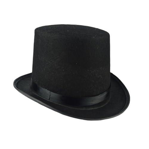 LIGIGWASH Magierhut für Herren aus Filz Klassischer Zauberer Kostümhut Schwarzer für Erwachsene Retro Partyaccessoire für Fasching Karneval und Maskerade LIGIGWASH Magierhut für Herren aus Filz Klassischer Zauberer Kostümhut Schwarzer für Erwachsene Retro Partyaccessoire für Fasching Karneval und Maskerade von LIGIGWASH