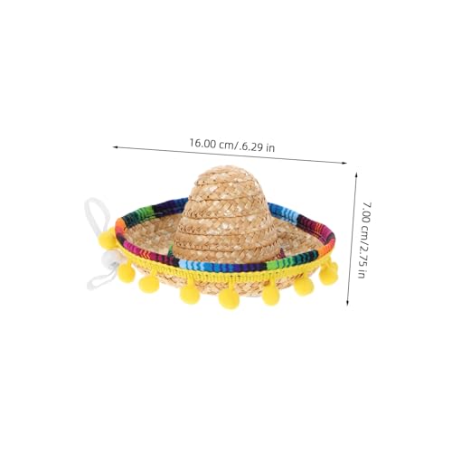 LIGIGWASH Mini Mexikanischer Sombrero Hut mit Kinnband für Haustiere und Frauen Farbenfrohes Party Accessoire für Fiesta Karneval und Mexikanische Kostümfeste Vielseitig Einsetzbar für LIGIGWASH Mini Mexikanischer Sombrero Hut mit Kinnband für Haustiere und Frauen Farbenfrohes Party Accessoire für Fiesta Karneval und Mexikanische Kostümfeste Vielseitig Einsetzbar für von LIGIGWASH
