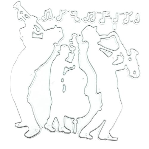 LIGIGWASH Musik Stanzschablone aus Metall Noten Stanzform für Karten Basteln Scrapbooking und DIY Robuste Wiederverwendbare Prägeschablone für Kreative Albumgestaltung von LIGIGWASH
