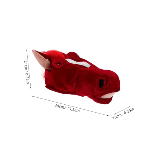 LIGIGWASH Pferdekopf Mütze Neujahrsfest Tierkostüm Accessoire Atmungsaktiv Leicht Bequem für Karneval Bühnenauftritte Themenpartys Cosplay LIGIGWASH Pferdekopf Mütze Neujahrsfest Tierkostüm Accessoire Atmungsaktiv Leicht Bequem für Karneval Bühnenauftritte Themenpartys Cosplay von LIGIGWASH